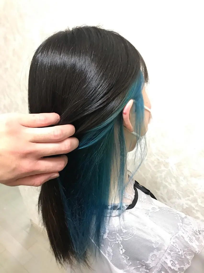 【大人気クーポン✨】😆🎊イヤリングカラーorハイライト5枚＋ケアブリーチ＋トリートメント🎈💖💖の写真