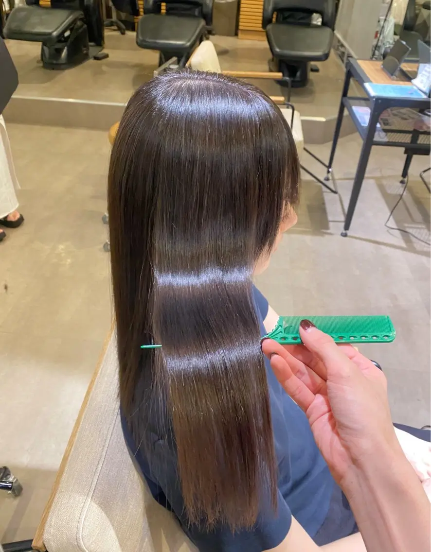 ✨💕🌀【😞朝の時間を快適にしたい方へ😞】🌀シルク縮毛矯正+カット+クイックトリートメント💕✨の写真