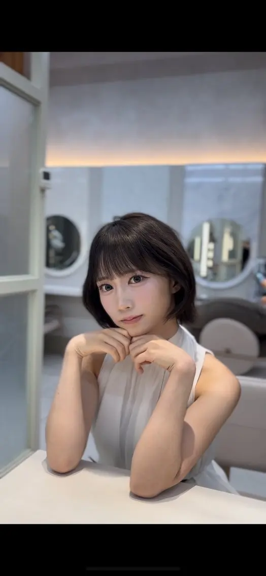 ショート ヘアカラー トリートメント 透明感カラー🌈 sena✨のヘアスタイル