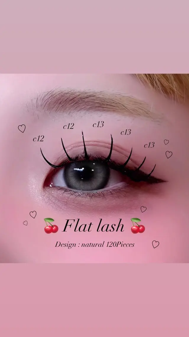 マツエク・マツパ フラットラッシュ ナチュラル 🎀束感/上下エク/ 𝙍𝙐𝘼 🎀のマツエク・マツパデザイン