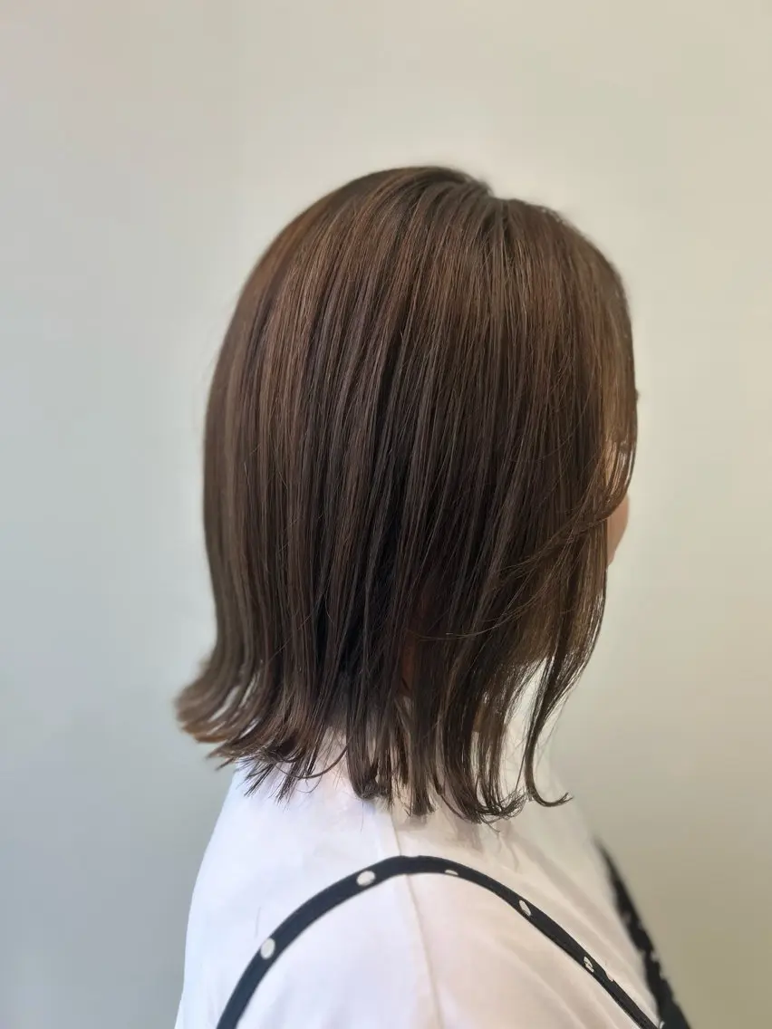ミディアム カット ヘアカラー 透明感カラー ⭐︎Yukiのヘアスタイル