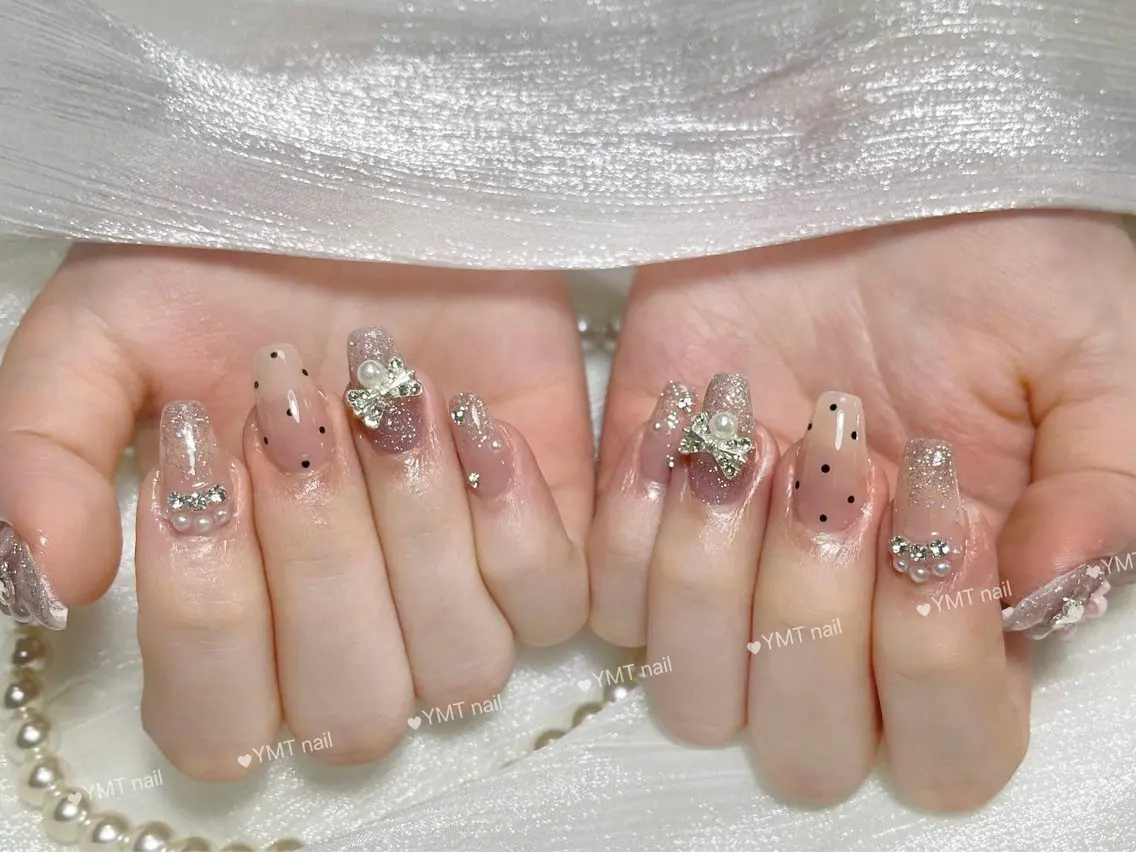 ネイル 長さ出し フットネイル ジェルネイル 韓国ネイル マグネットネイル ハンドネイル YMT. NailStudioのネイルデザイン
