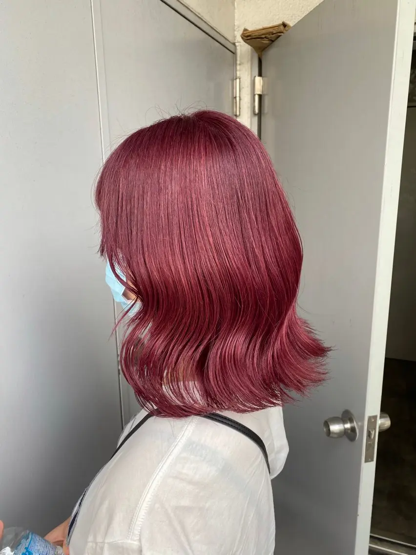 ミディアム カラー ヘアカラー トリートメント ヘッドスパ ヘアセット ベージュカラー💖 やすひろのヘアスタイル