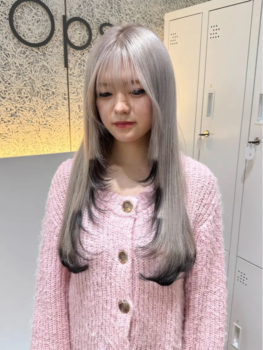 ✨ご新規様限定✨【ダメージレスで叶える◎】ハイケアブリーチ2回+カラー+カット+SYSTEMトリートメントの写真