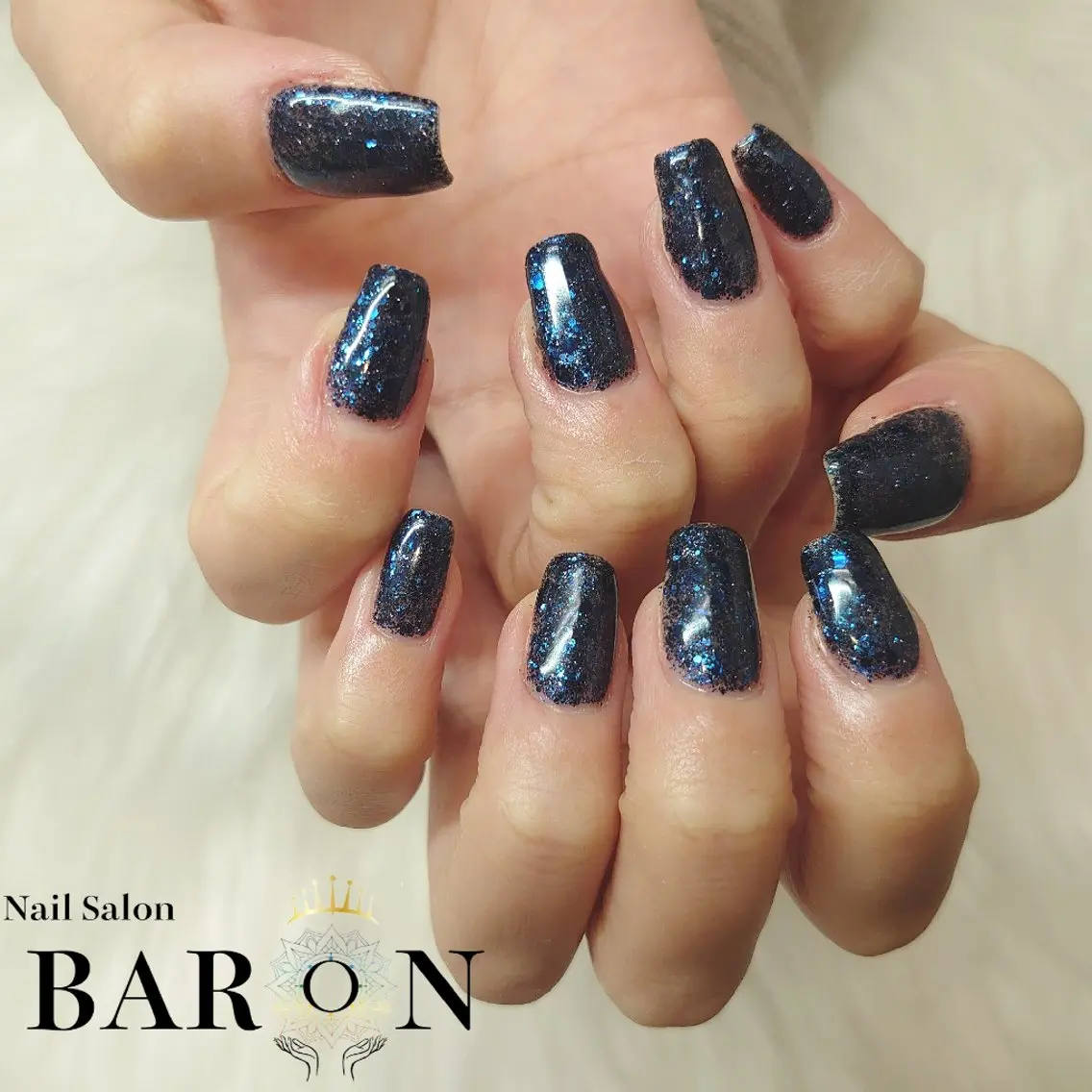 ネイル ラメ(グリッター) ワンカラーネイル ♛BARON♛ AOIのネイルデザイン