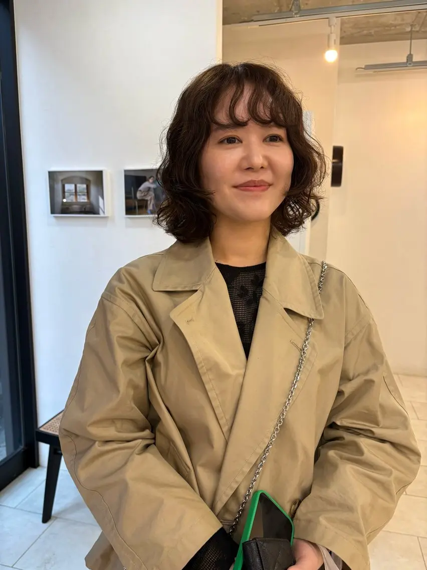 ショート カラー パーマ カット ヘアカラー パーマ eri kinjoのヘアスタイル