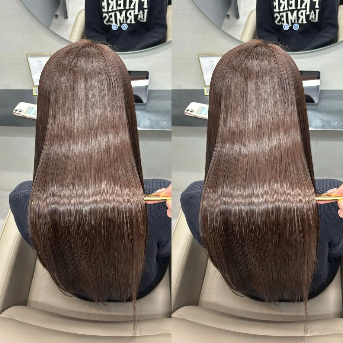 ロング カラー カット ヘアカラー トリートメント ヘッドスパ youres hairのヘアスタイル