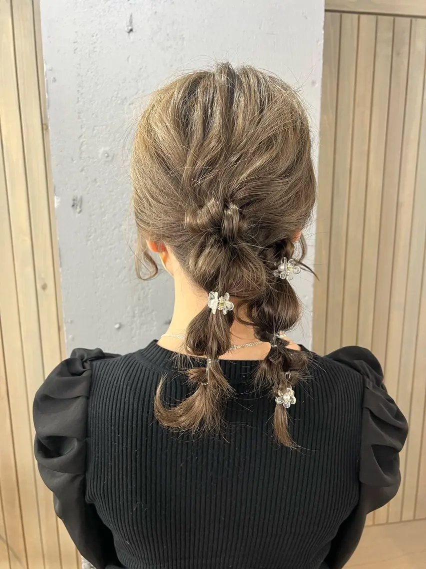 セミロング ヘアアレンジ Sachiko ❤︎‬Pressのヘアスタイル