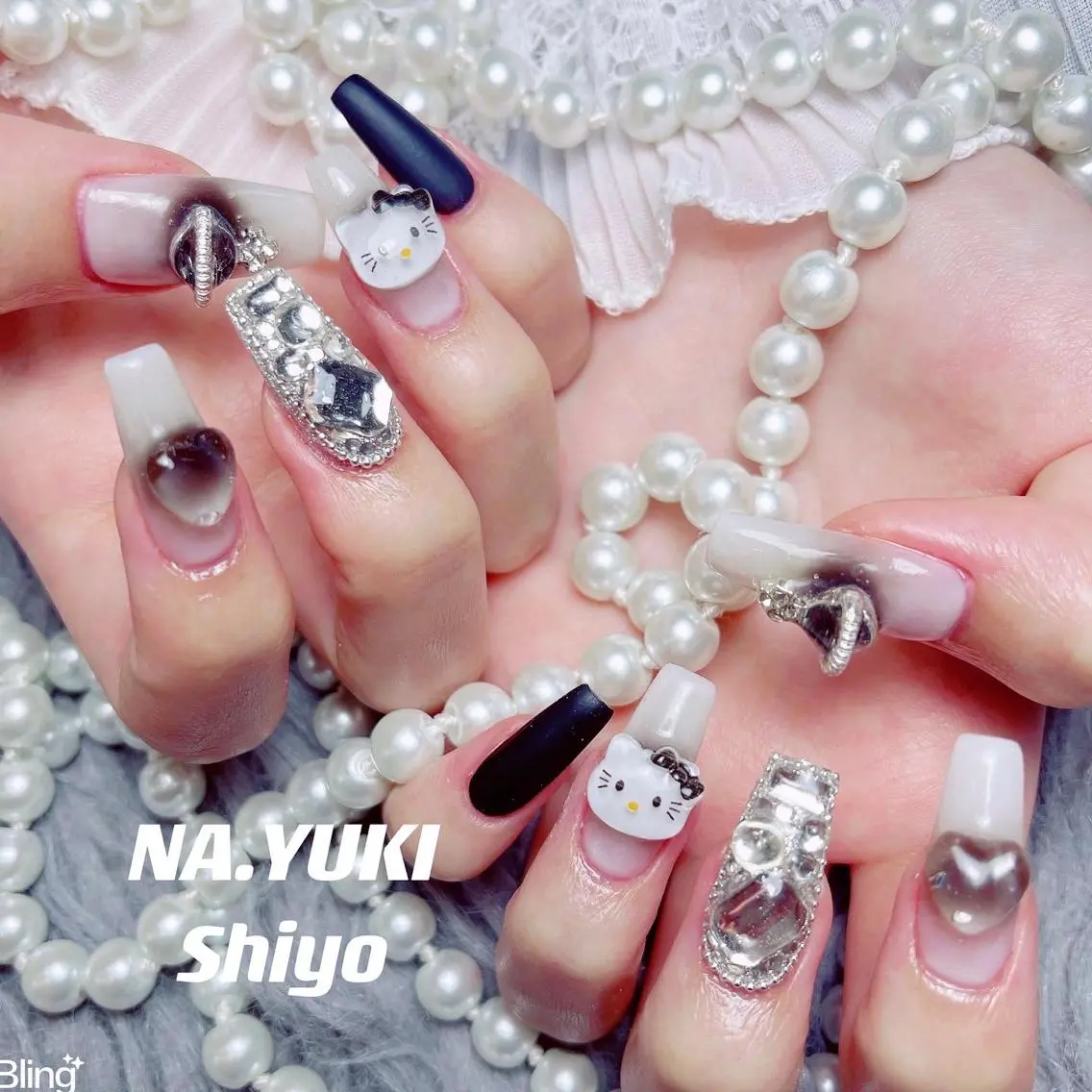 ロング ネイル ハンドネイル ハンドケア ナユキNA.YUKI 池袋店のネイルデザイン
