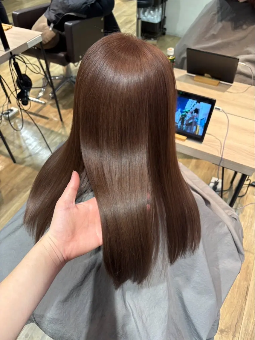 ロング カラー ブラウンカラー ヘアカラー N+/八尾店 Hanaのヘアスタイル