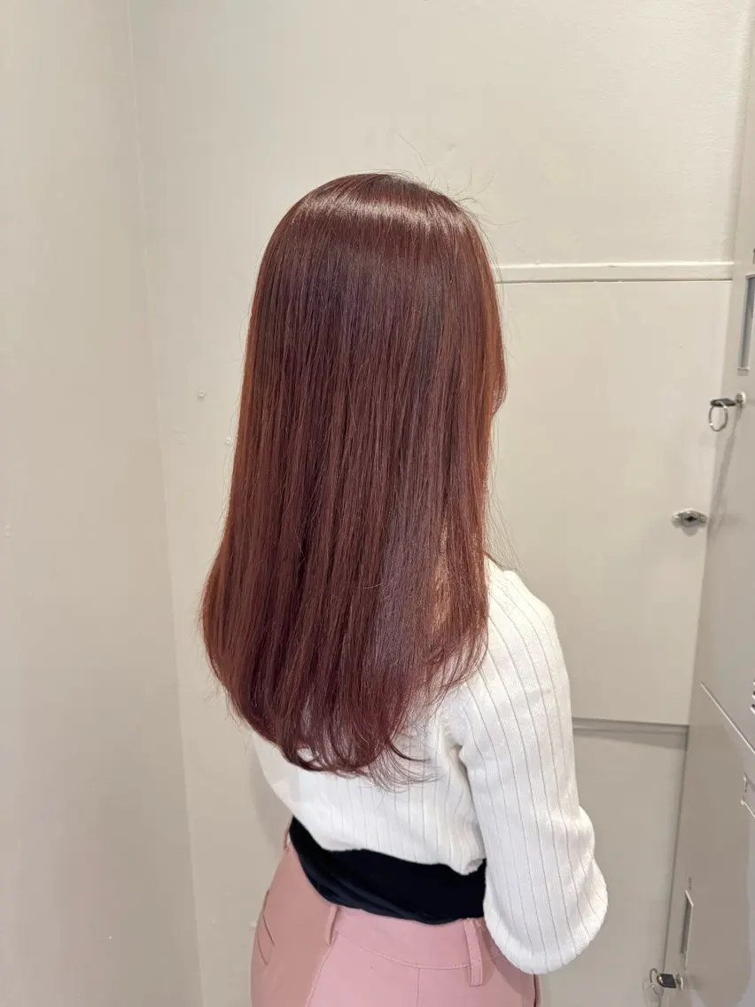 ロング カラー ブラウンカラー ダブルカラー ピンクカラー ピンクブラウン カット ヘアカラー トリートメント 縮毛矯正/レイヤー /kirara🌼のヘアスタイル