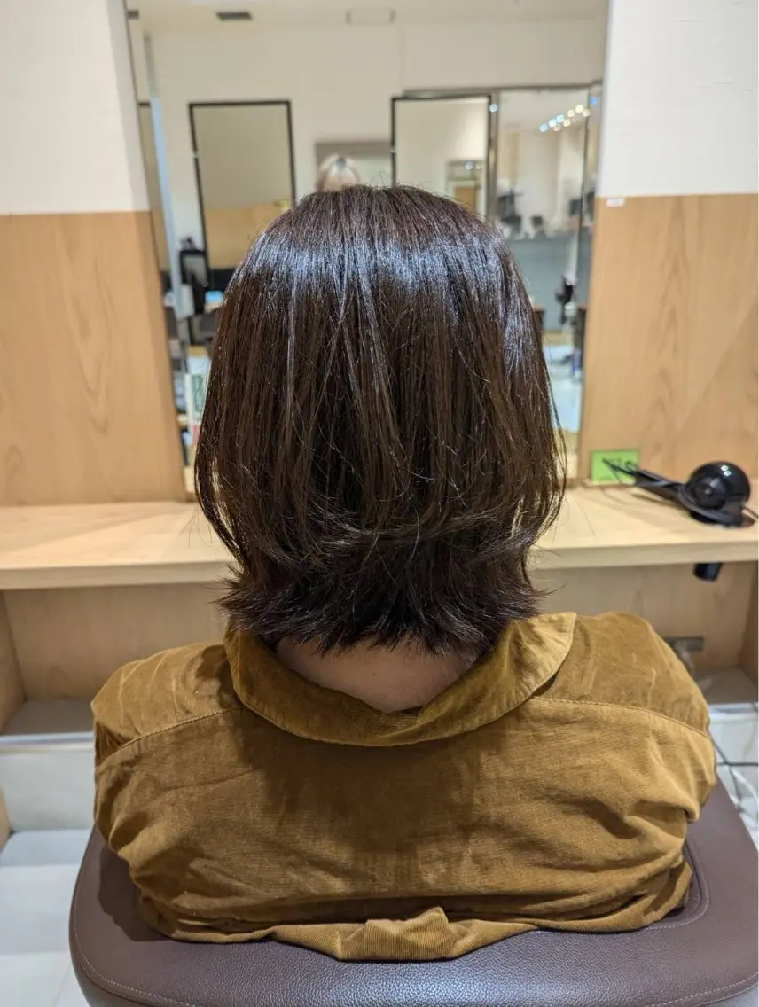 レディース限定‼️ ボブカット➕ブリーチなしワンカラーの写真