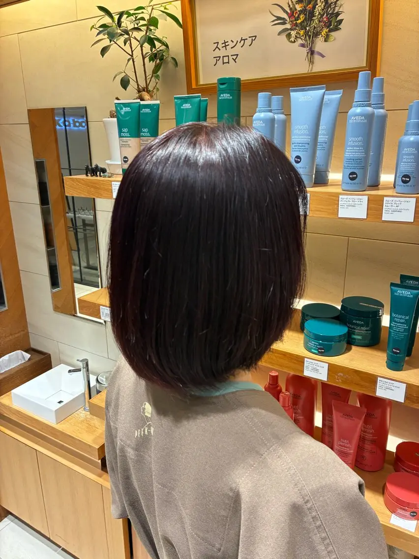 ミディアム カラー メンズ レッドカラー ヘアカラー 秋山 優雅のヘアスタイル