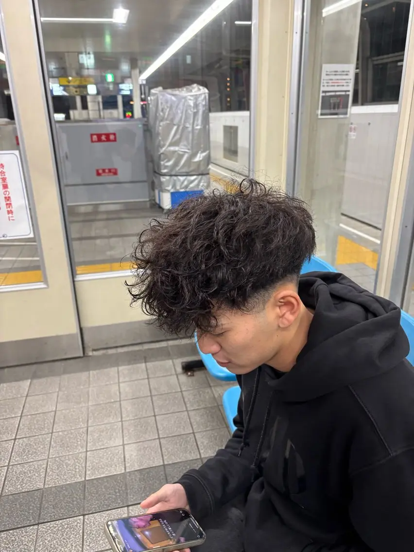 ショート パーマ メンズ スペインカール barber シュンのその他イメージ