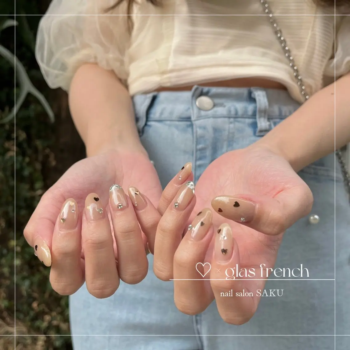 ネイル ニュアンスネイル シンプルネイル SAKU nail 作島茜のネイルデザイン