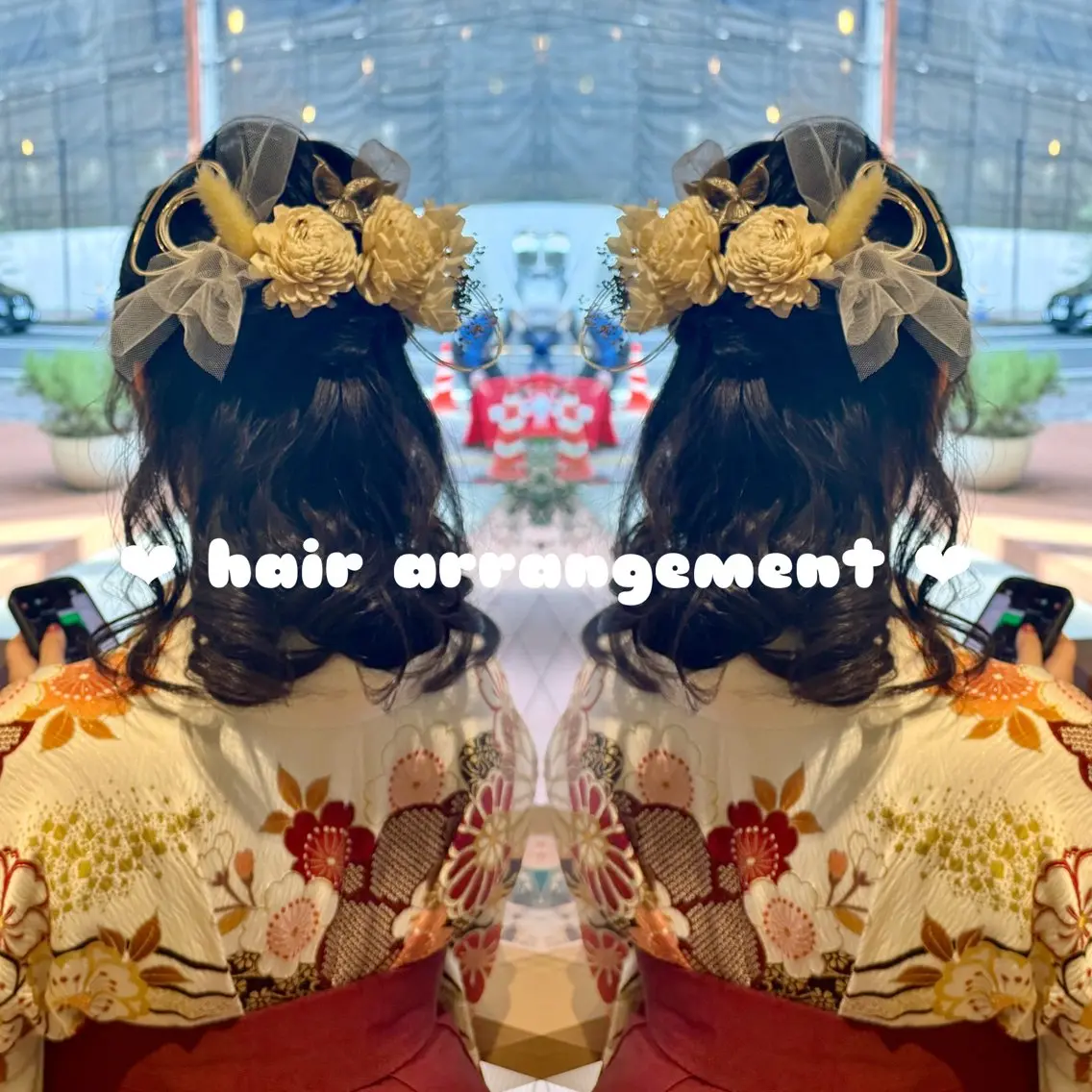 ヘアアレンジ ハーフアップ 卒業式のヘアスタイル ヘアセット 🫧🧸カラーヘアメ 🫧MIO🧸🫧のヘアスタイル