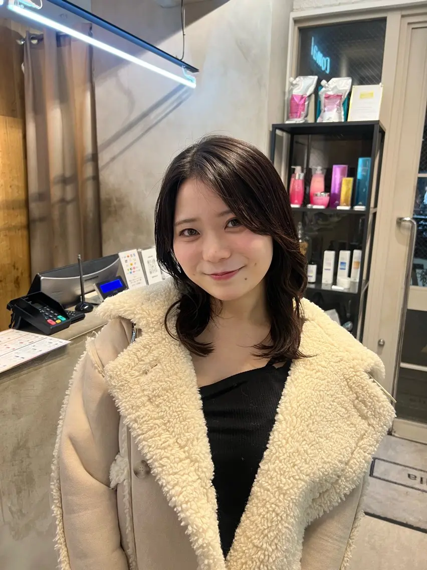 ミディアム うるぷるカラー 🤍 Naanoのヘアスタイル
