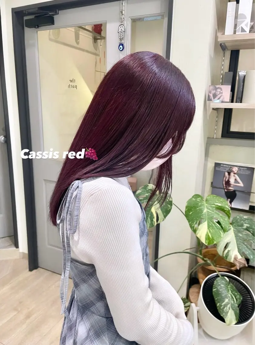セミロング カラー カット ヘアカラー トリートメント カノン/透明感カラー /酸性ストレートのヘアスタイル