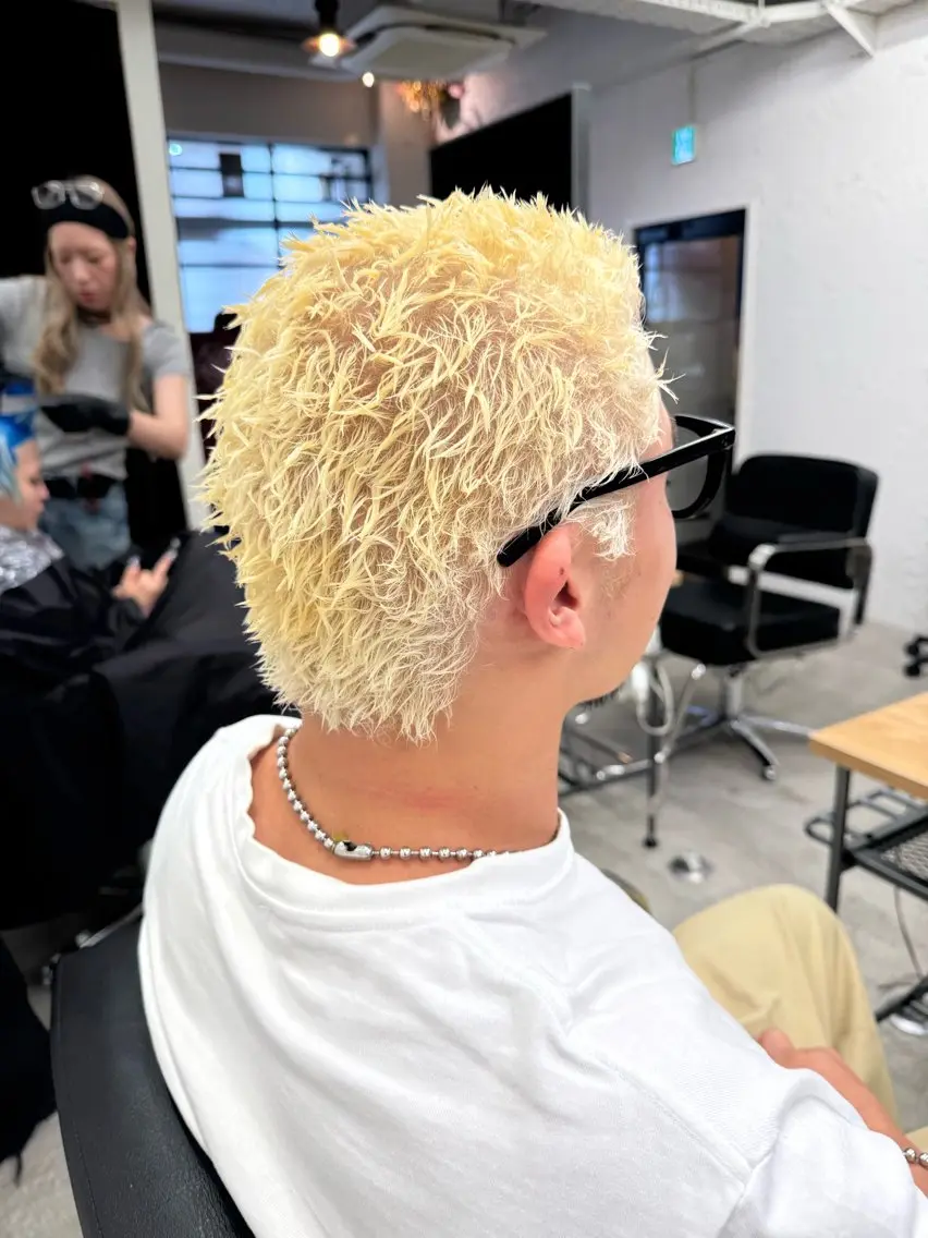 ショート カラー パーマ メンズ メンズパーマ カット ヘアカラー パーマ 💈メンズ特化💈 TASUKUのヘアスタイル