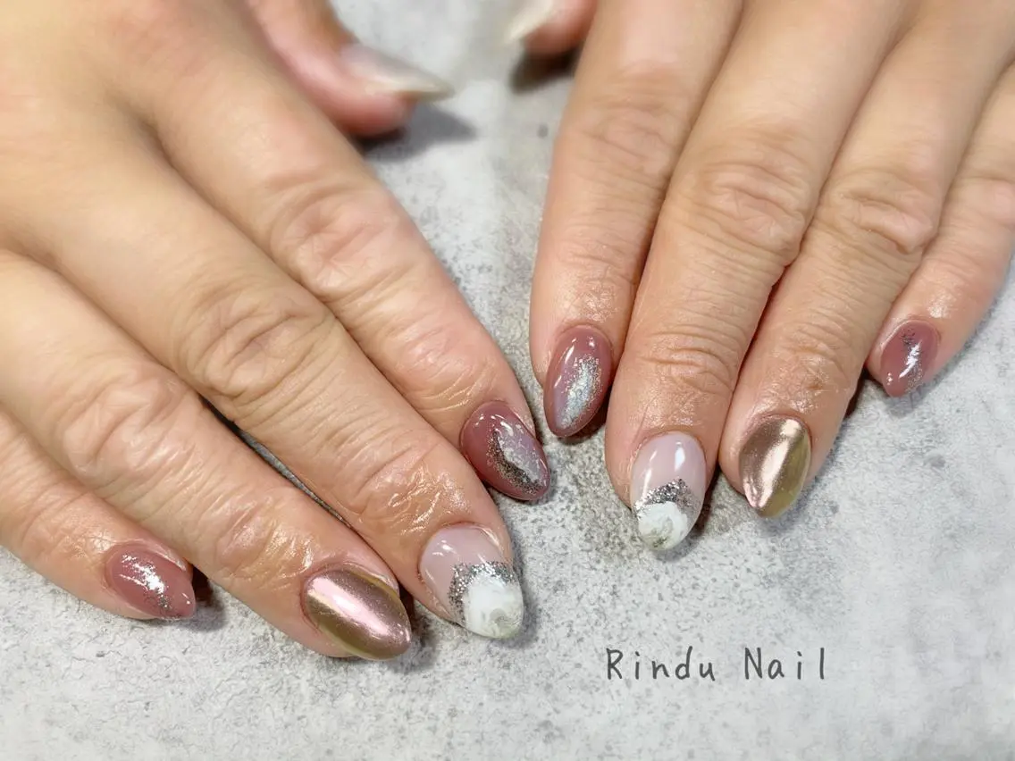 ネイル ニュアンスネイル Rindu Nail 名駅miniのネイルデザイン