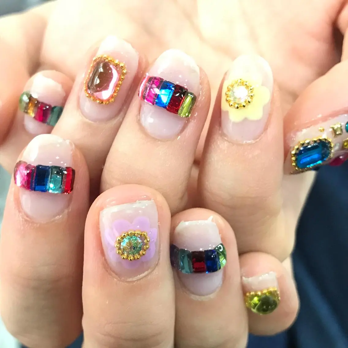 ネイル 渋谷/チップ長さ出し 👑アプレgel-xのネイルデザイン