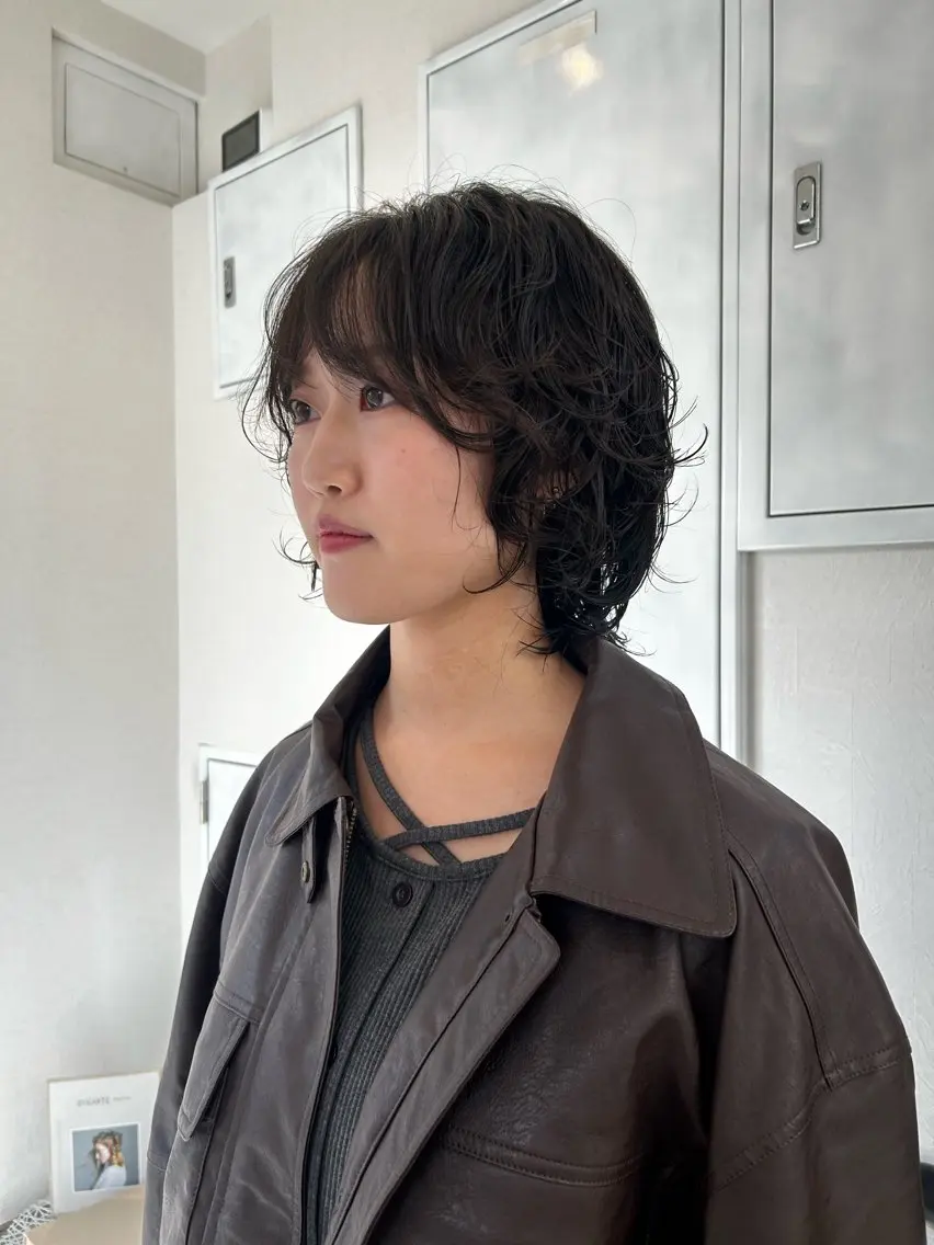 ミディアム パーマ ミディアムパーマ カット パーマ トリートメント Yui. レイヤー/パーマのヘアスタイル