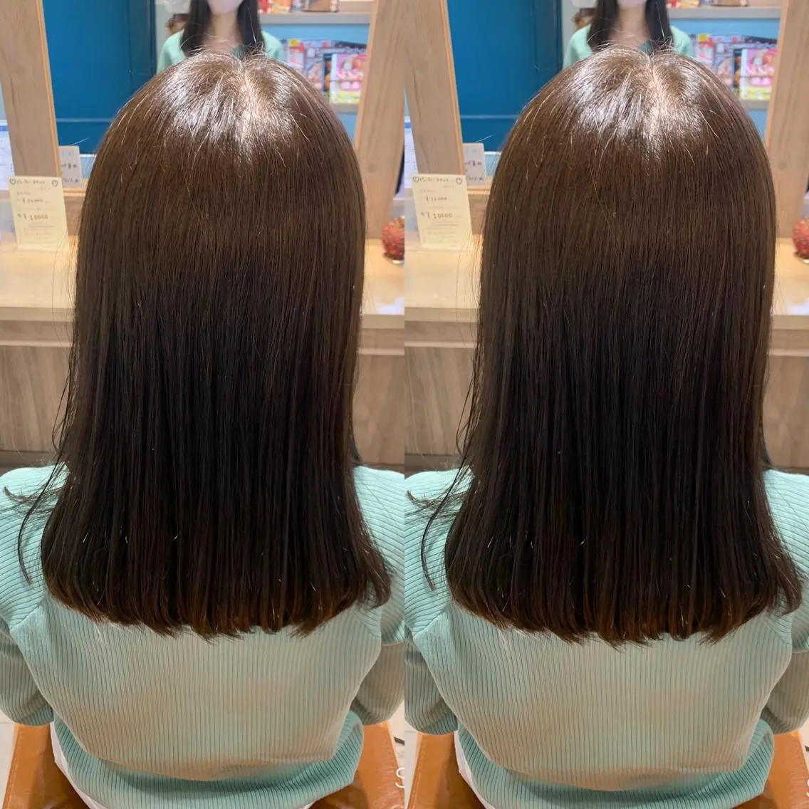 ミディアム カラー ベージュカラー オリーブベージュ 韓国🇰🇷 ✂︎hair 内田愛のヘアスタイル