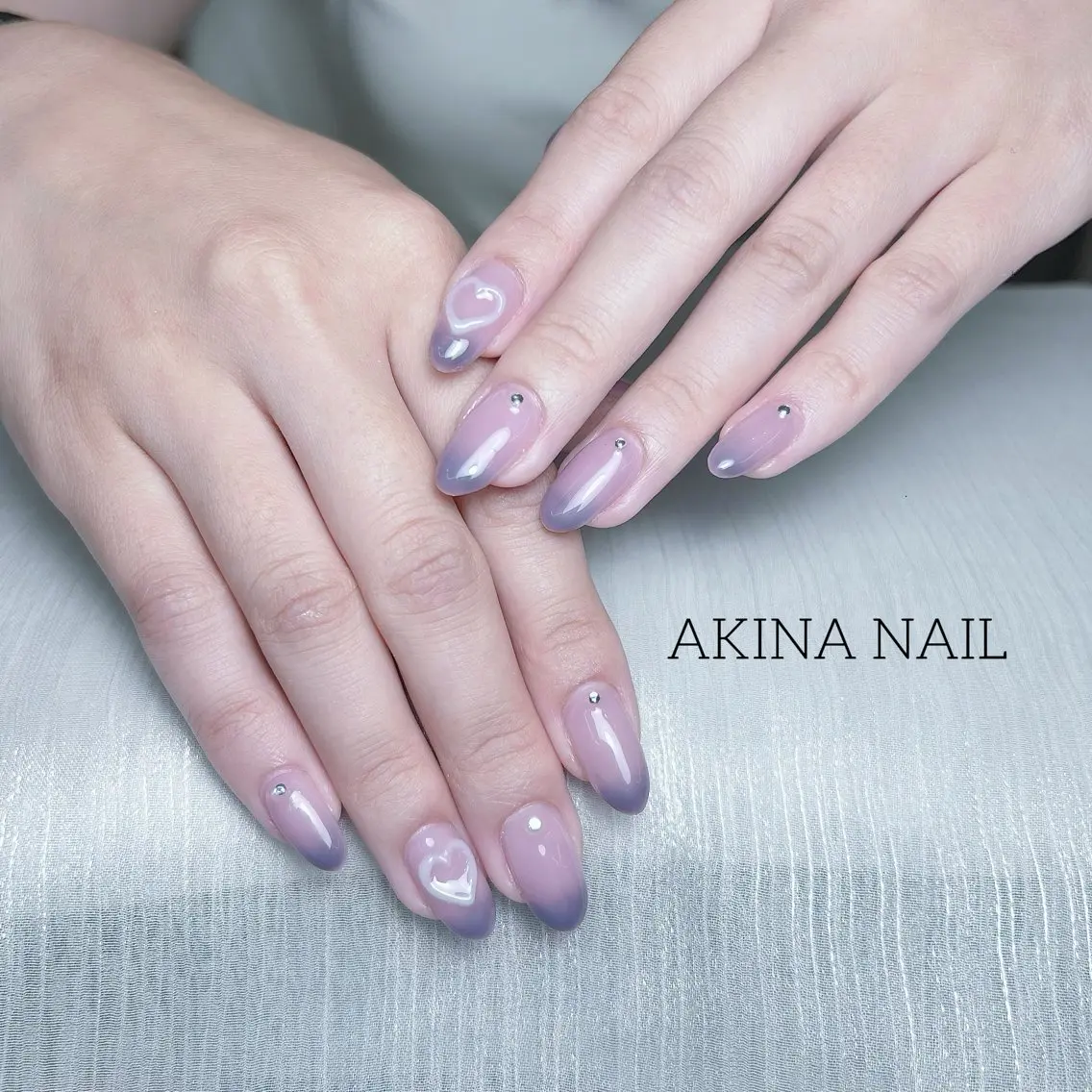 セミロング ハンドネイル Akina Nail 亀戸のネイルデザイン