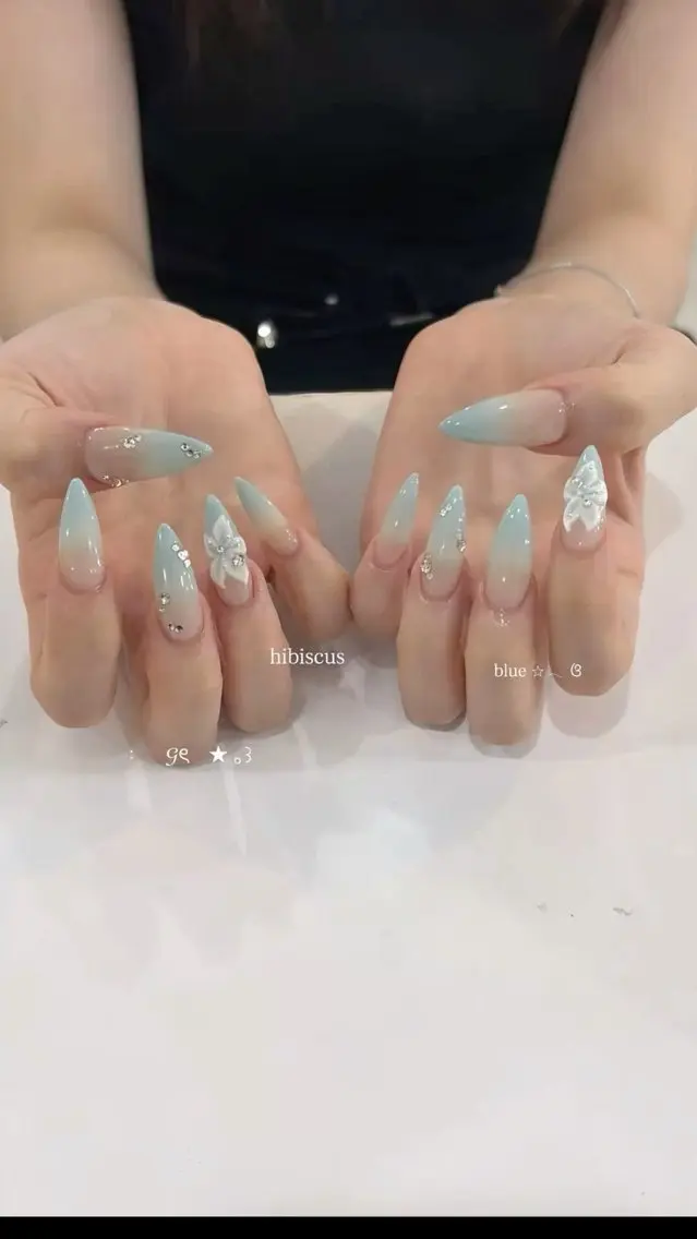 ネイル アートネイル 長さ出し フラッシュネイル ジェルネイル 韓国ネイル ハンドネイル Yuri.nail studioのネイルデザイン
