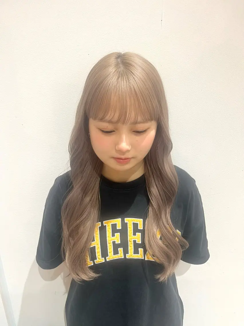 【💫学割U24💫】ケアブリーチ＋髪質改善カラー＋髪質改善 LOA2ステップトリートメント🍯　ダブルカラーの写真