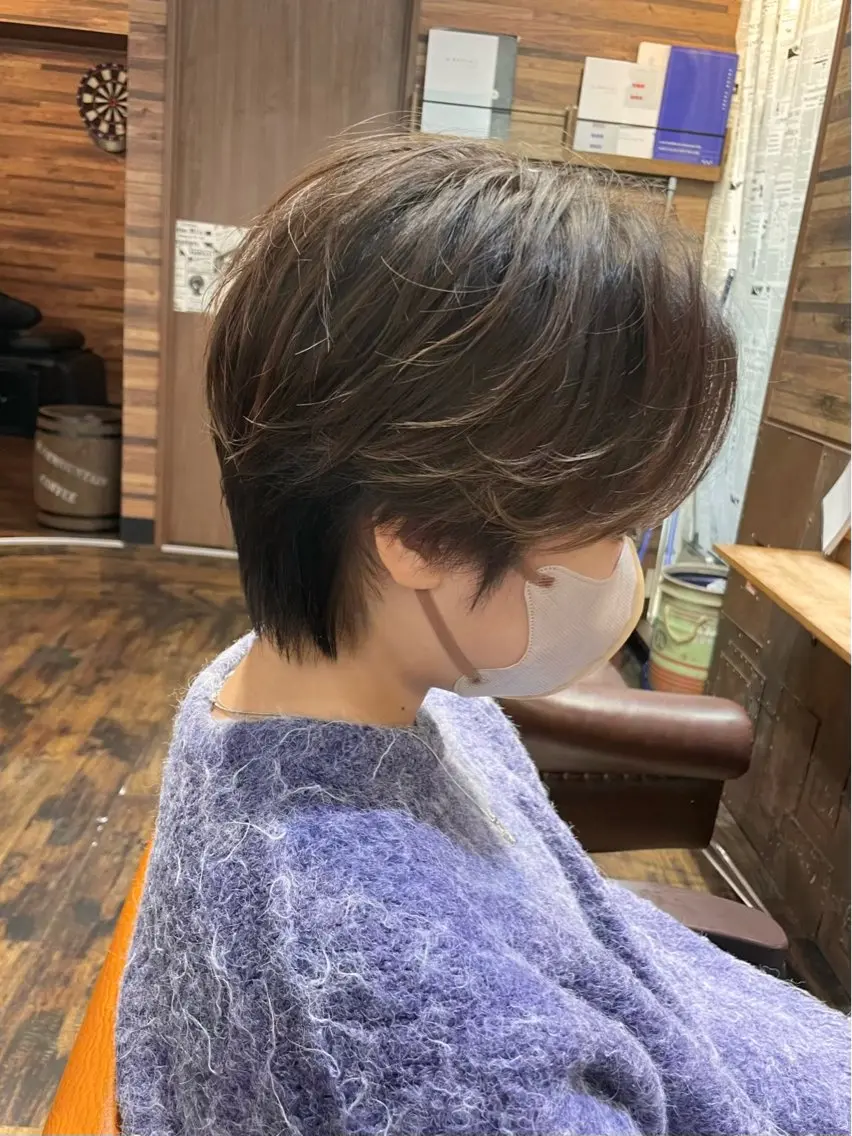 ショート カラー パーマ 髪質改善/ショート/ メンズカット/KAiのヘアスタイル