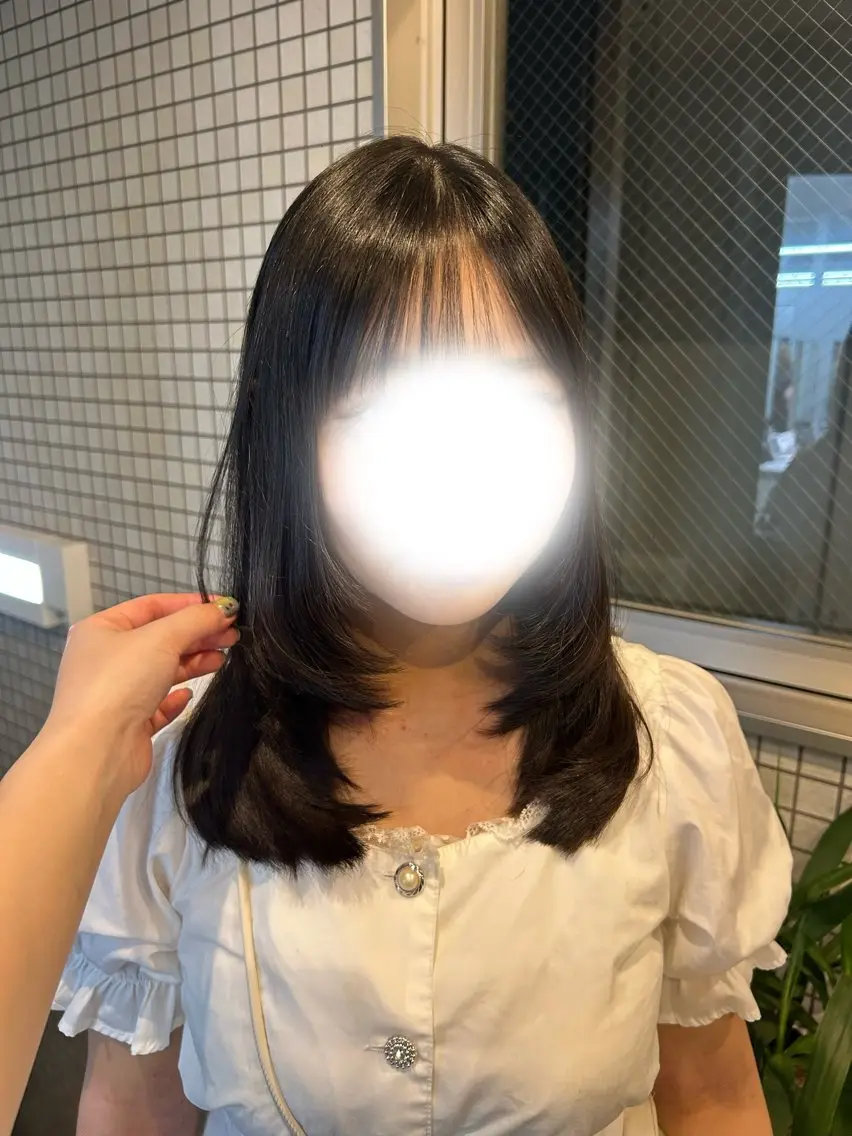 ロング ハルカ 縮毛矯正🧤 レイヤーモデル募集のヘアスタイル
