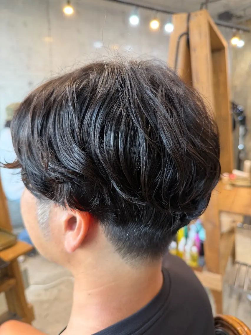 ショート パーマ ヘアアレンジ メンズ マッシュ メンズパーマ 刈り上げ ニュアンスパーマ カット パーマ 🍀Ryosuke 🍀のヘアスタイル