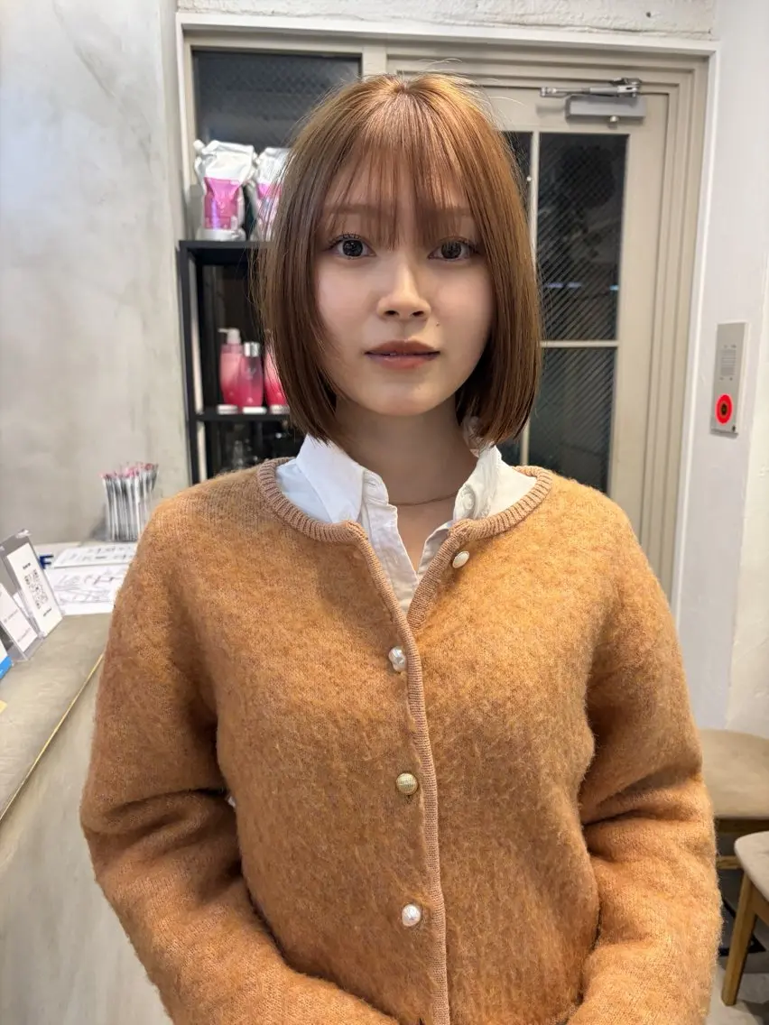 ミディアム カラー カット トリートメント 中性的ヘア/ ナチュラル/トモキのヘアスタイル
