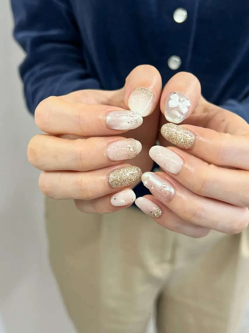 ネイル フラッシュネイル フレンチネイル ジェルネイル マグネットネイル ニュアンスネイル ハンドネイル ハンドケア Bana_ Nailのネイルデザイン