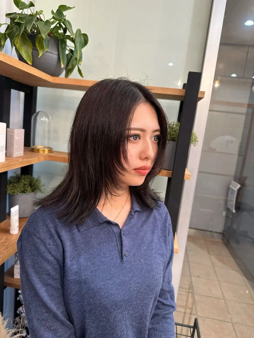 ミディアム レイヤーカット 鈴木 雅人のヘアスタイル