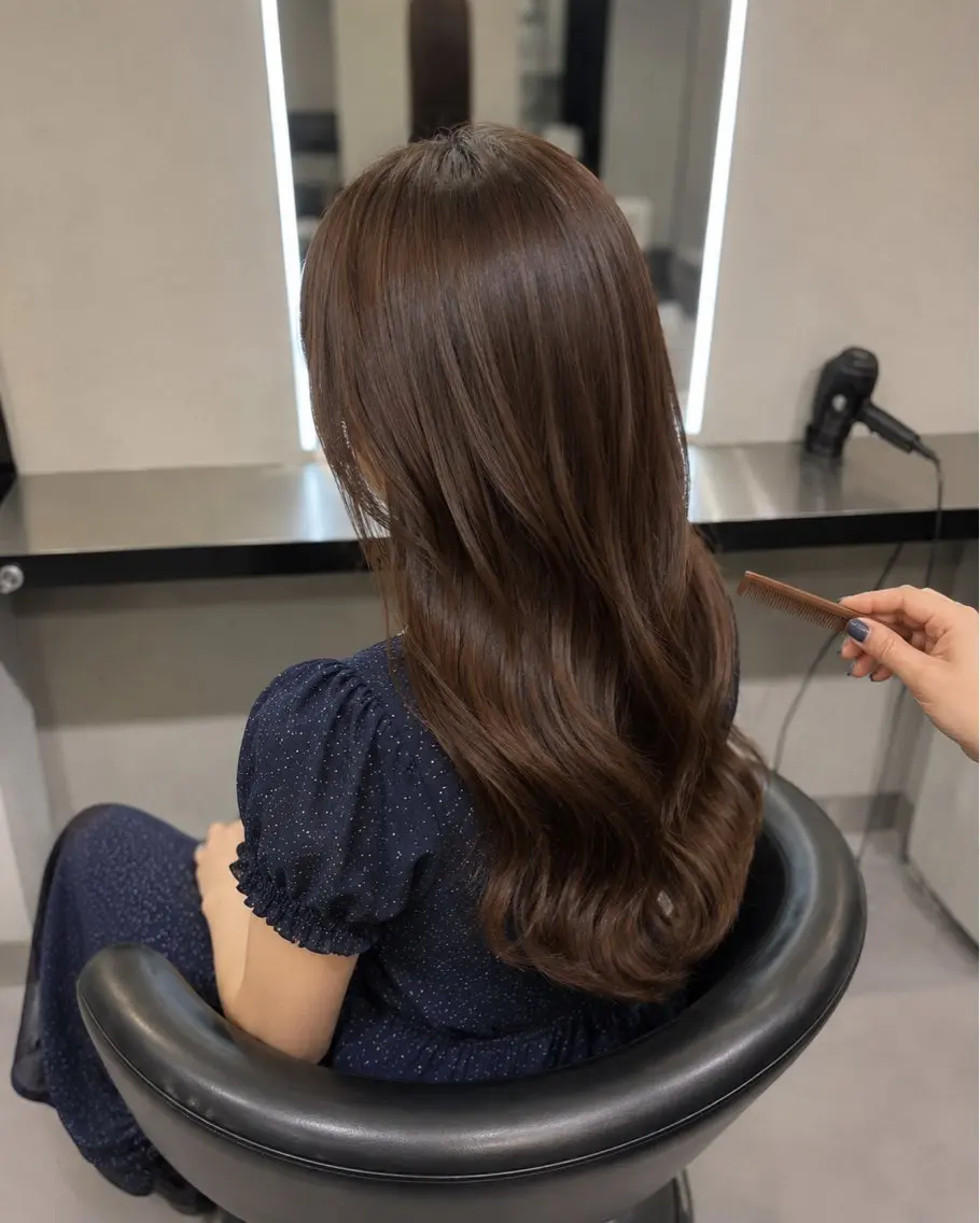 ミディアム カラー ブラウンカラー トリートメント 🌈ウルトワ水素 髪質改善naru🌈のヘアスタイル