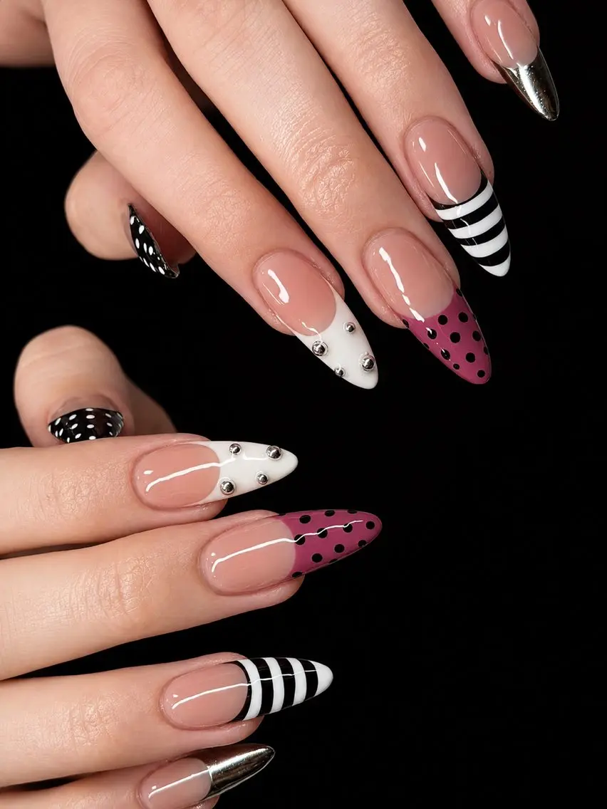 ネイル フレンチネイル ジェルネイル 韓国ネイル マグネットネイル 持ち込み ハンドネイル Royal Nailのネイルデザイン
