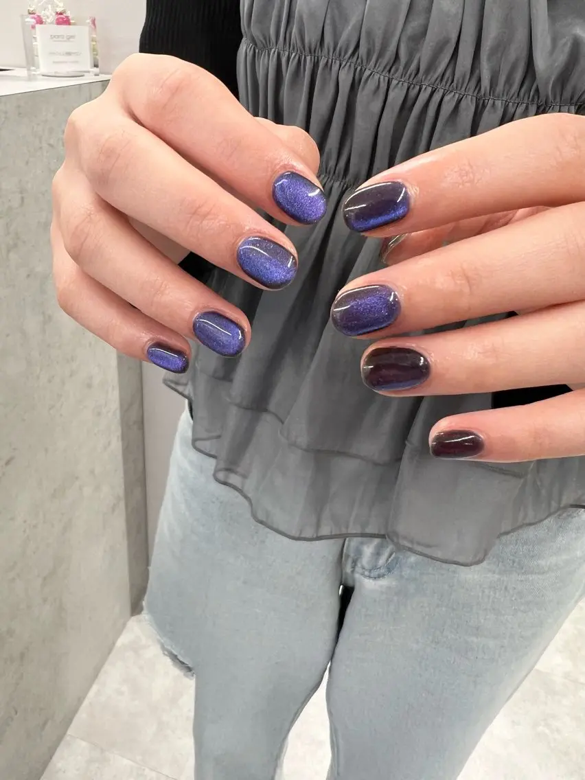 ネイル フラッシュネイル ジェルネイル 韓国ネイル マグネットネイル メンズネイル Bana_ Nailのネイルデザイン