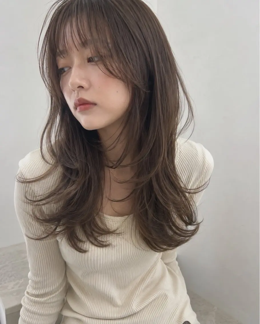 セミロング カラー ヘアカラー トリートメント ✨艶カラー 渋谷 ✨優大のヘアスタイル