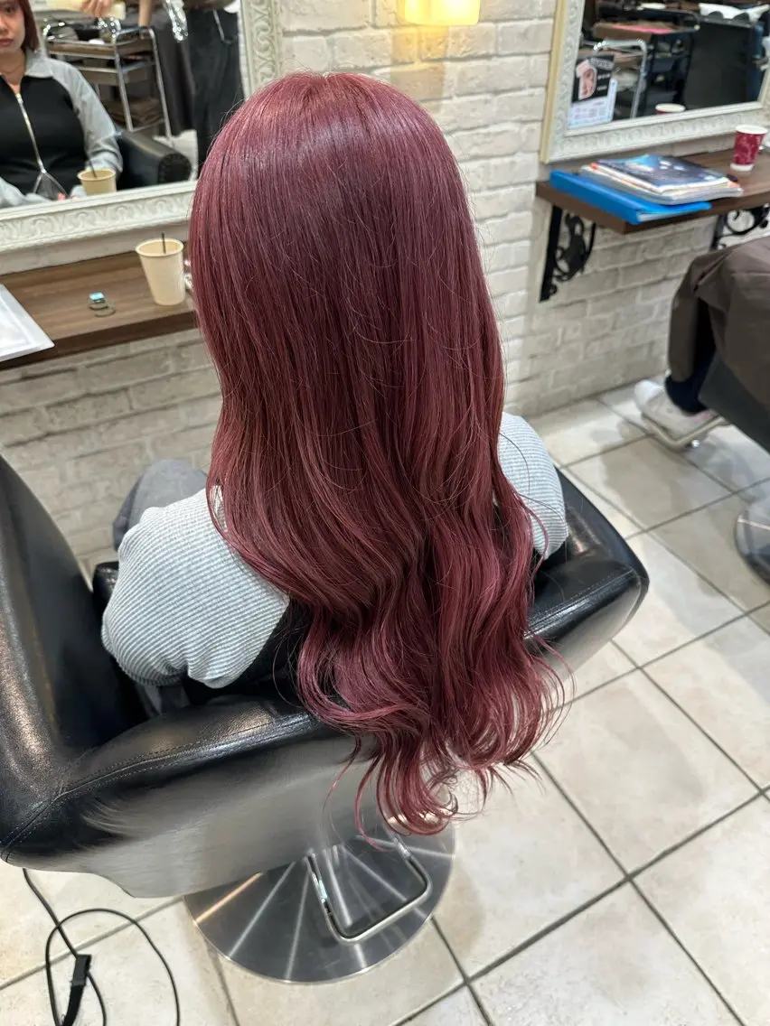 ロング カラー ベージュカラー ピンクカラー ピンクベージュ 🩵RIKO🩵 透明感カラー🫧のヘアスタイル