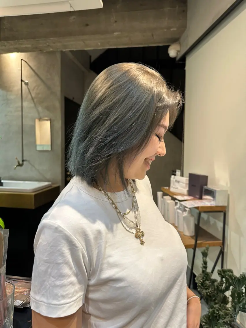 ショート カラー ヘアカラー トリートメント ヘッドスパ 森田楓乃/上前津/ 大須/ブリーチカラーのヘアスタイル