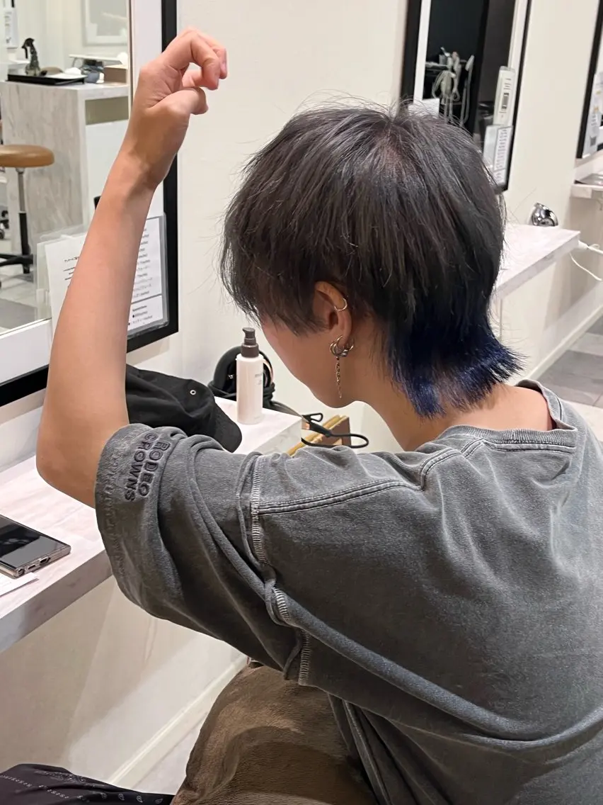 ミディアム カラー 中原 優美のヘアスタイル
