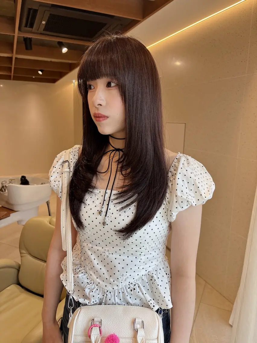 ミディアム レイヤーカット カット ダイスケさん /ブラウンカラーのヘアスタイル