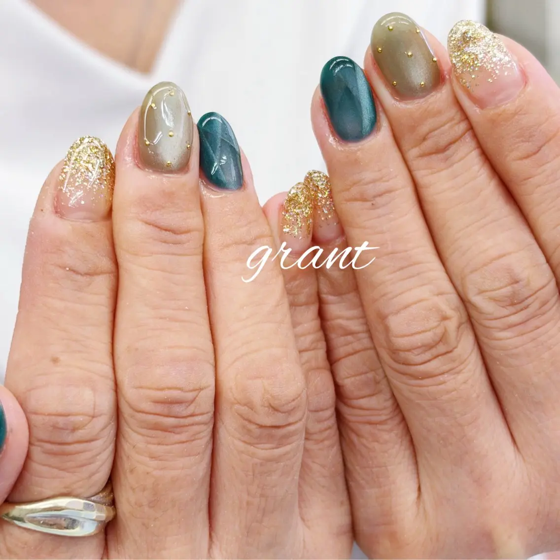 ネイル マグネットネイル ハンドネイル nailsalon grantのネイルデザイン