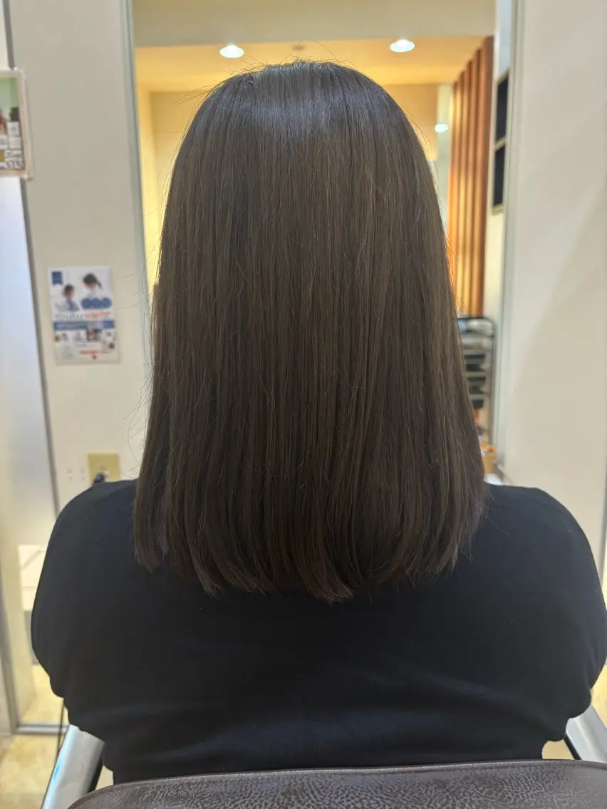 ミディアム カラー カット ヘアカラー ヘッドスパ 亀山 来未のヘアスタイル