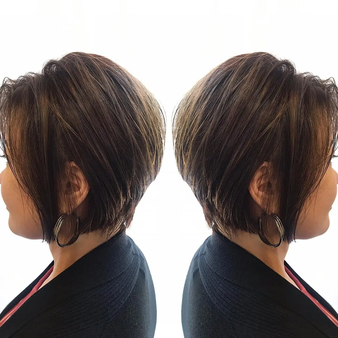 ショート カラー ショートボブ グレージュ ハイライトカラー ボブ ハイライト ヘアカラー 柴田 祐輔のヘアスタイル