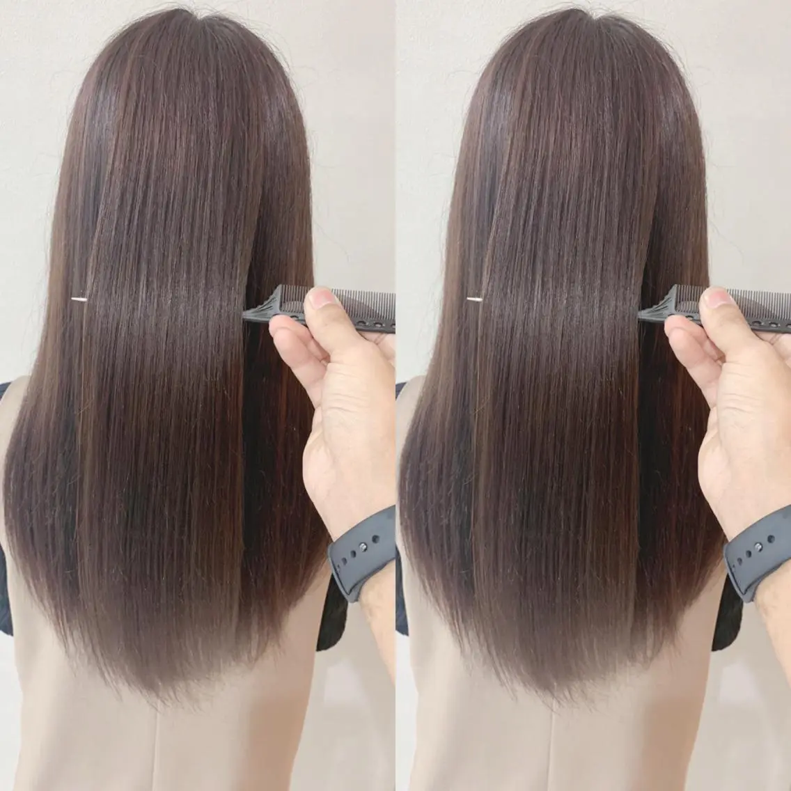 ロング 髪質改善 髪質改善カラーのヘアスタイル