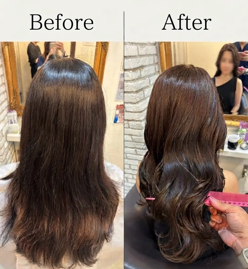 ロング カラー ベージュカラー オリーブベージュ レイヤーカット 大人艶髪🌷 ✨久保田🐼のヘアスタイル