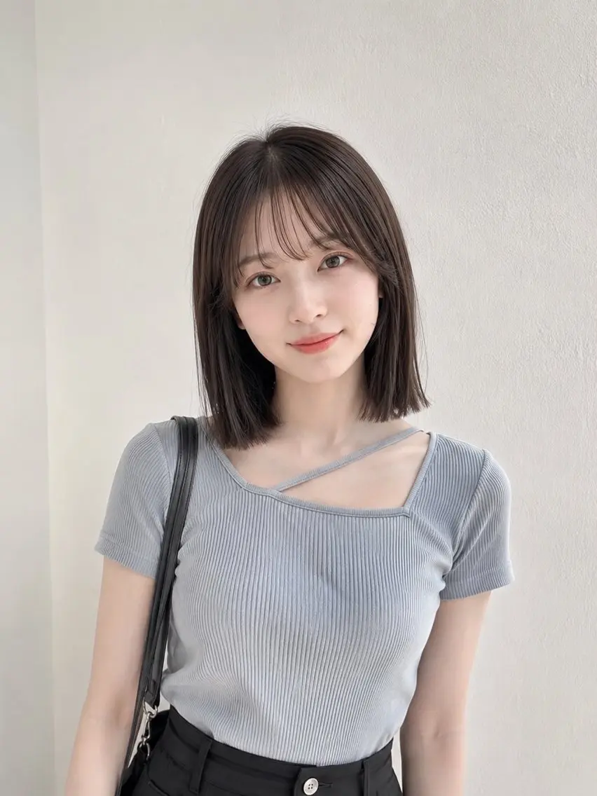 ショート カラー ボブ 顔周りカット カット ヘアカラー トリートメント モテ🤍トレンドヘア /新宿/ワカナのヘアスタイル